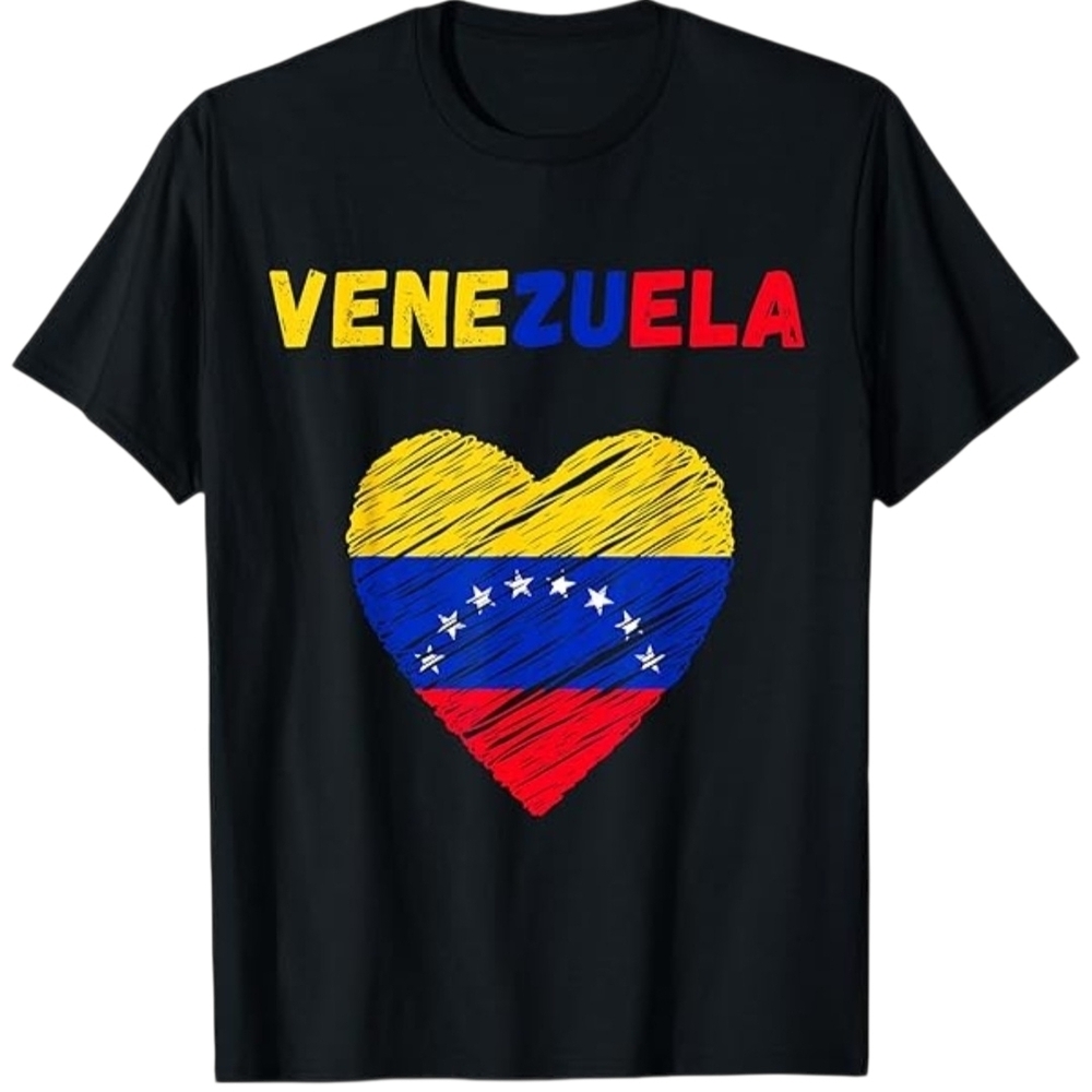Venezuela Flag Heart Size Small T-Shirt